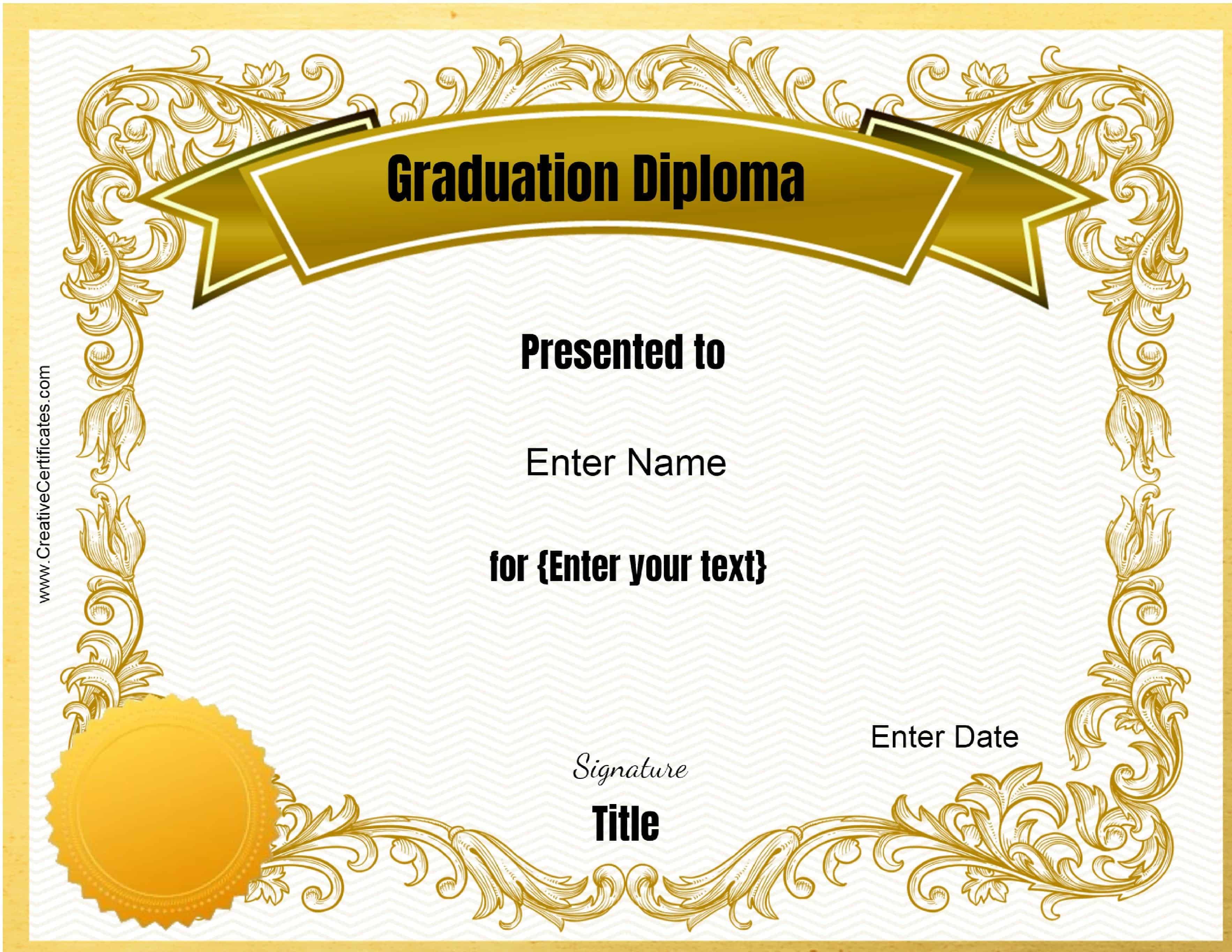 Diploma Printable Free - Printable Templates