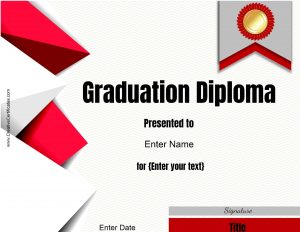 High school diploma template
