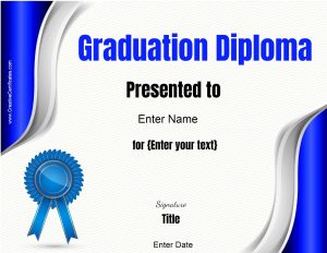 College diploma template