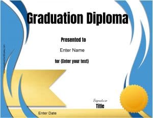 Graduation diploma