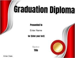 Graduation diploma