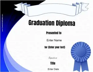 Graduation diploma