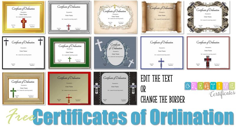 certificate of ordination