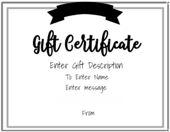 free gift certificate template