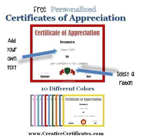 appreciation certificate