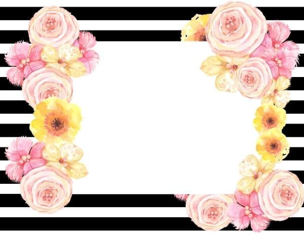 pretty flower frame for invitations, cards or other things