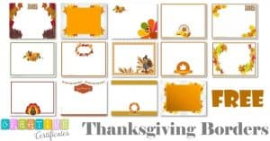 Free Thanksgiving Border Templates - Customizable &amp; Printable