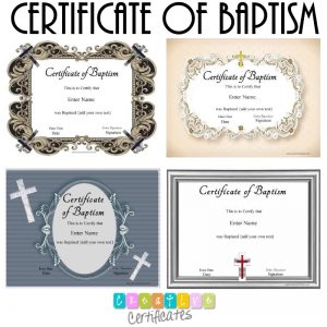 Free Printable Baptism Certificate | Customizable