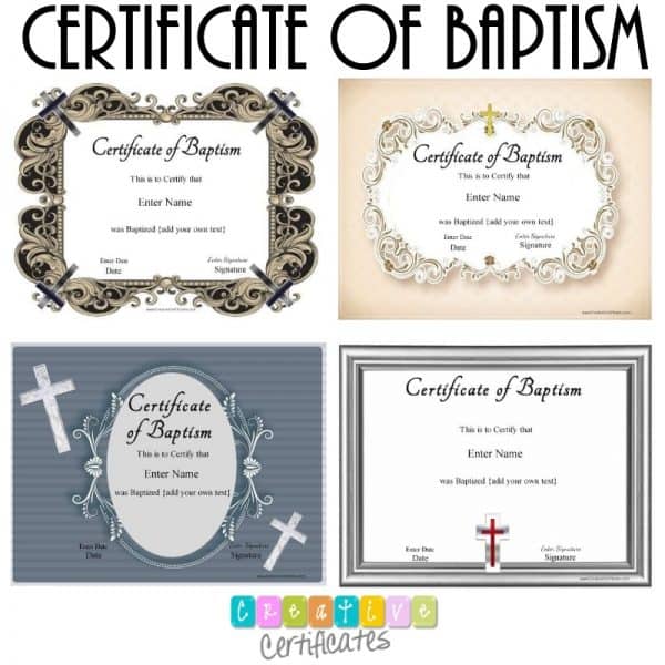 baptism certificate