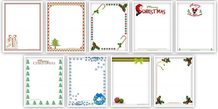 Free Christmas borders