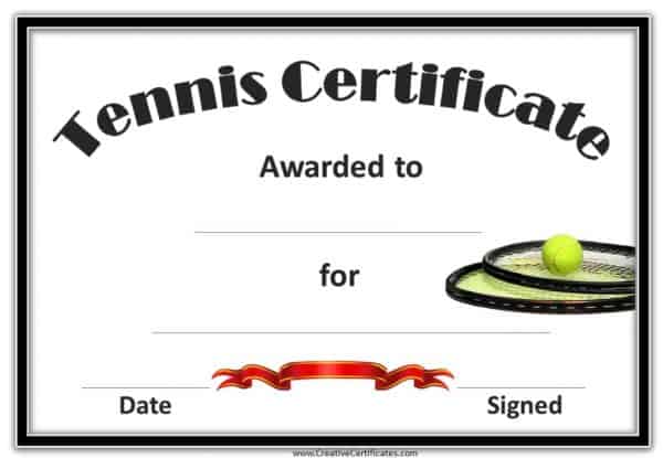 tennis award with a picture of 2 tennis rackets and a ball
