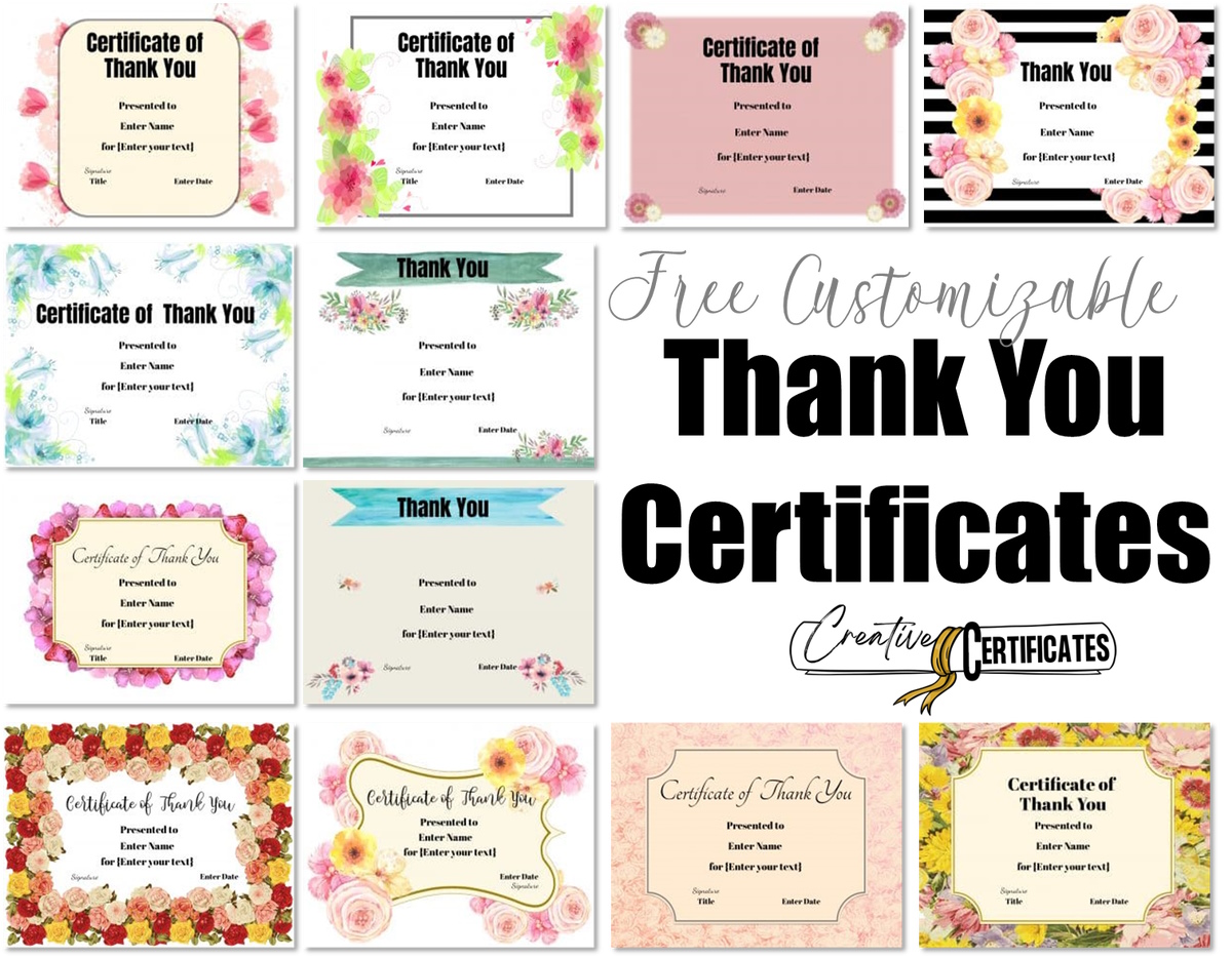 Free and customizable thank you templates