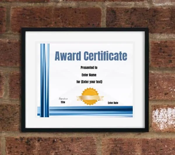 certificate template