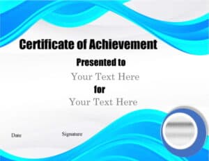 Achievement award template