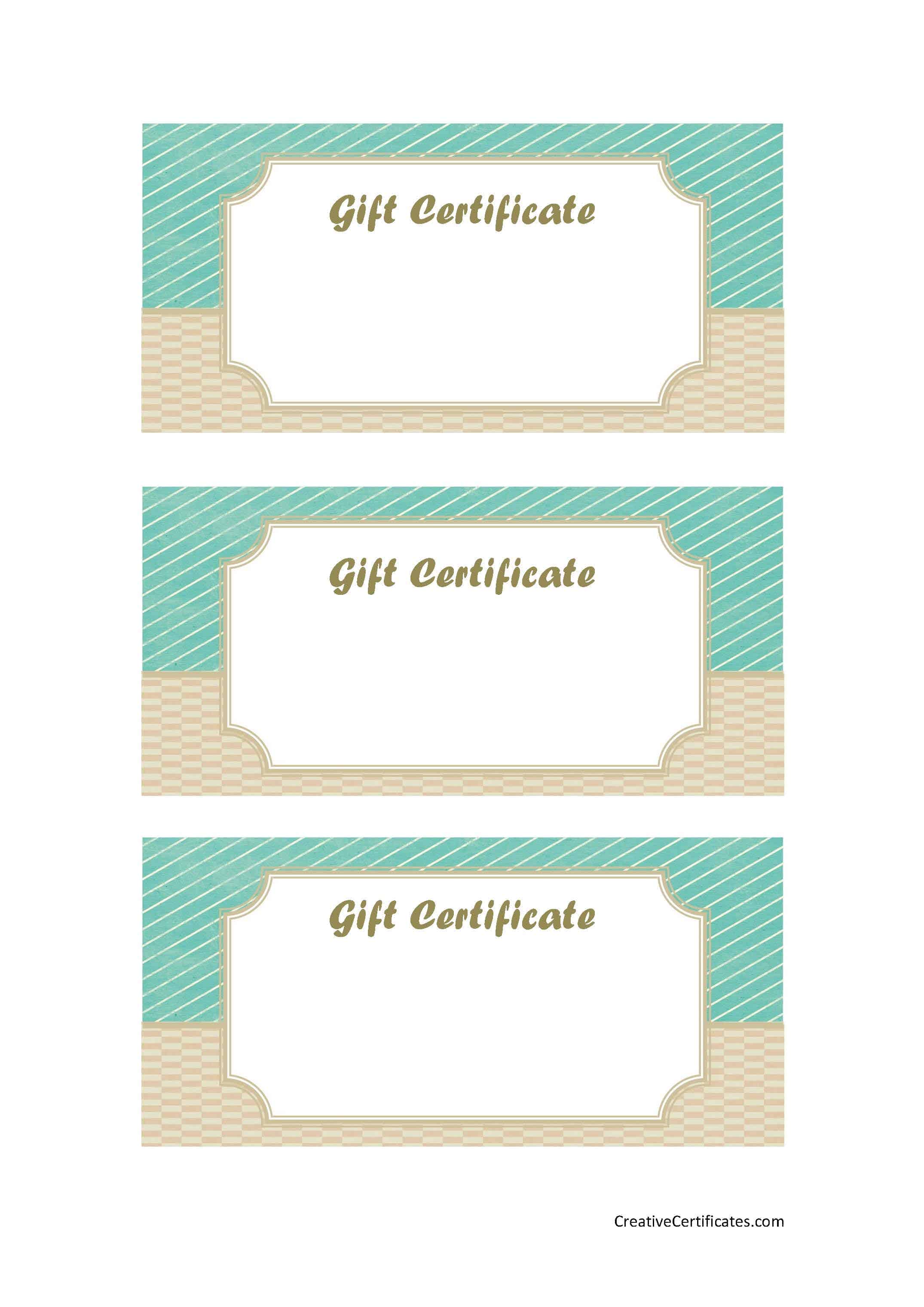 FREE Gift Certificate Template Customize Online And Print