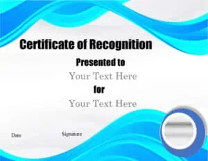 Recognition template