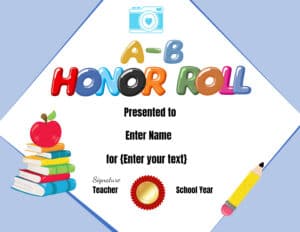 AB Honor Roll Certificate