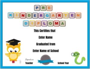 Prekindergarten diploma