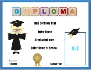Diploma for kids