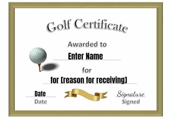 Golf award