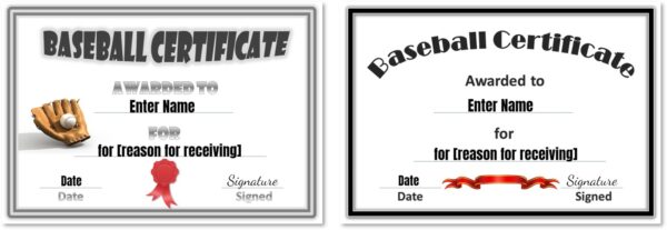 Baseball templates