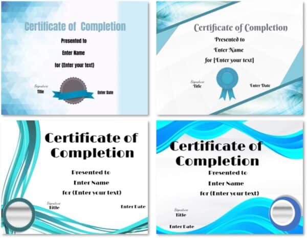 Completion Certificates