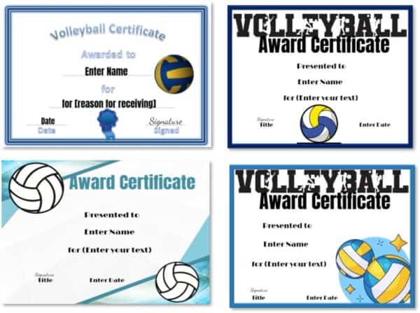 Volleyball printables