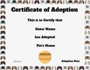 birth certificate for dogs