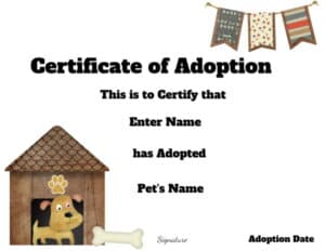 Printable adoption papers for dogs
