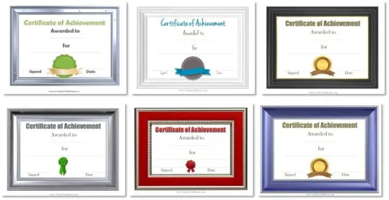Achievement Certificates