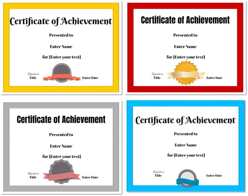 Achievement Certificates