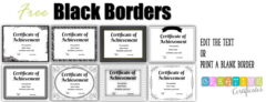Black and White Border | Free Customizable Instant Download
