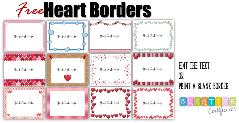 heart borders that you can customize on this site